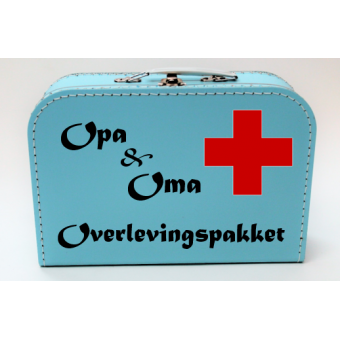 Koffertje "Opa & Oma overlevingspakket"